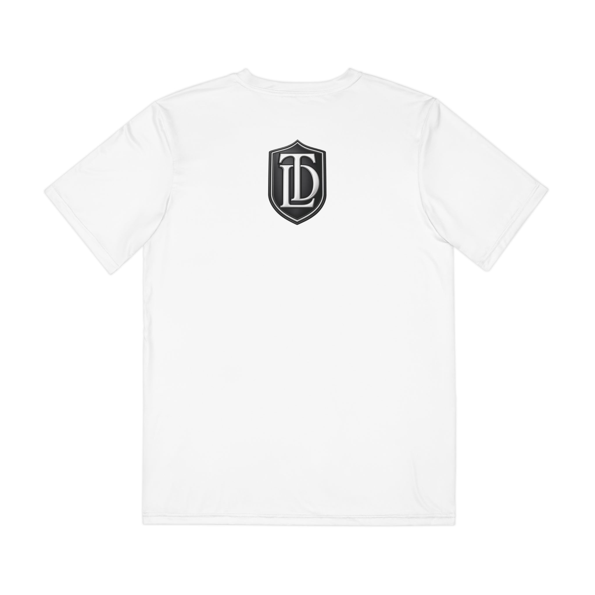 TheDadLif Vertical Logo Tee — Men's Polyester Performance T‑Shirt