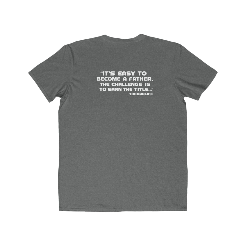 Men's Lightweight Tee — Minimalist 'TDL' Chest Logo & Father Quote