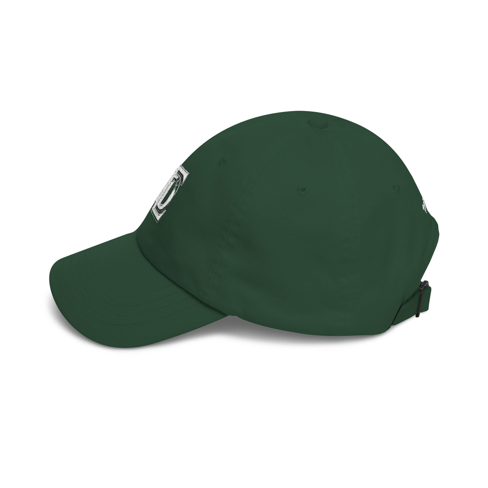 Classic Dad Cap - Embroidered TDL Monogram Baseball Hat (White Embroider)
