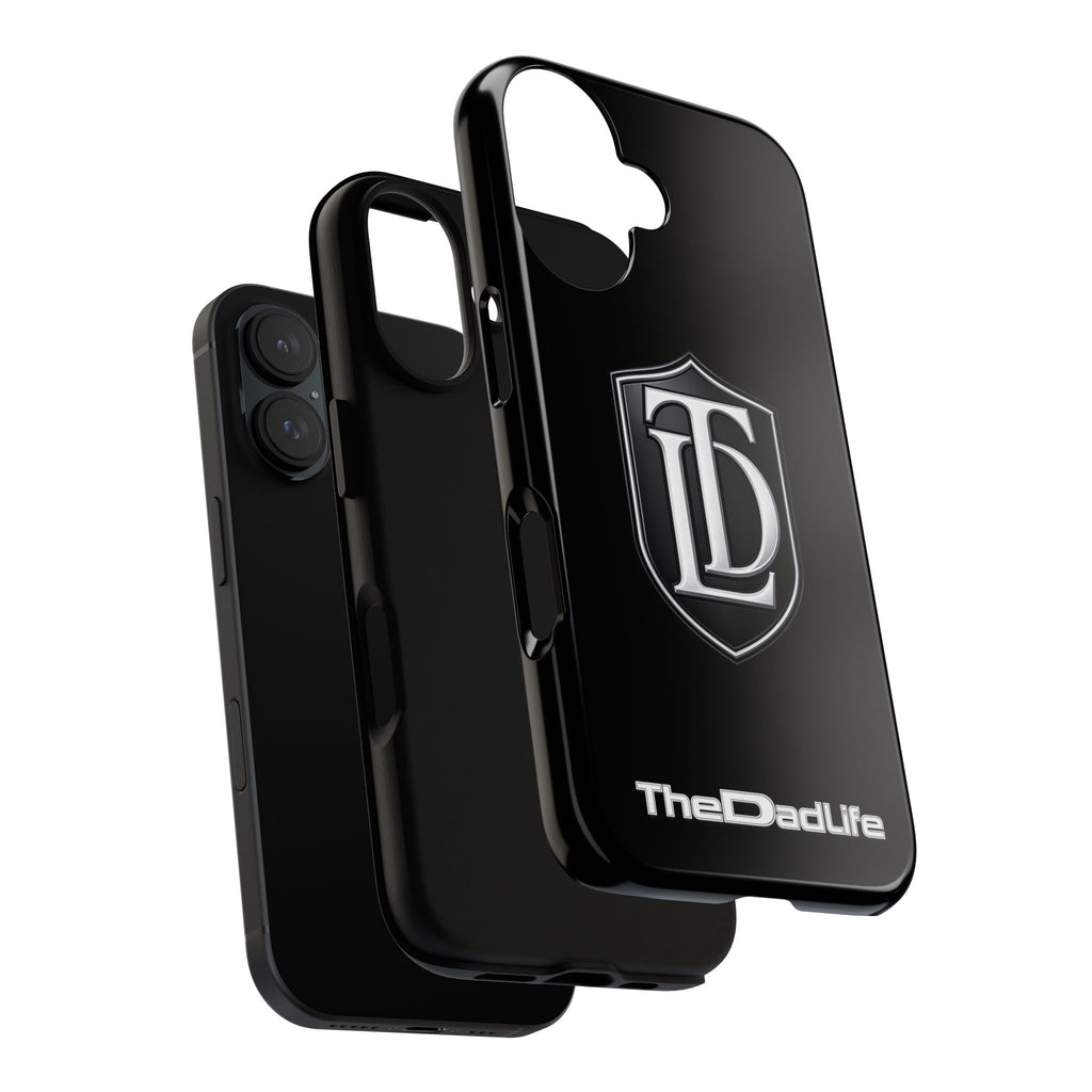TheDadLife 'TDL' Crest Tough Phone Case – Glossy Black Protective Cover
