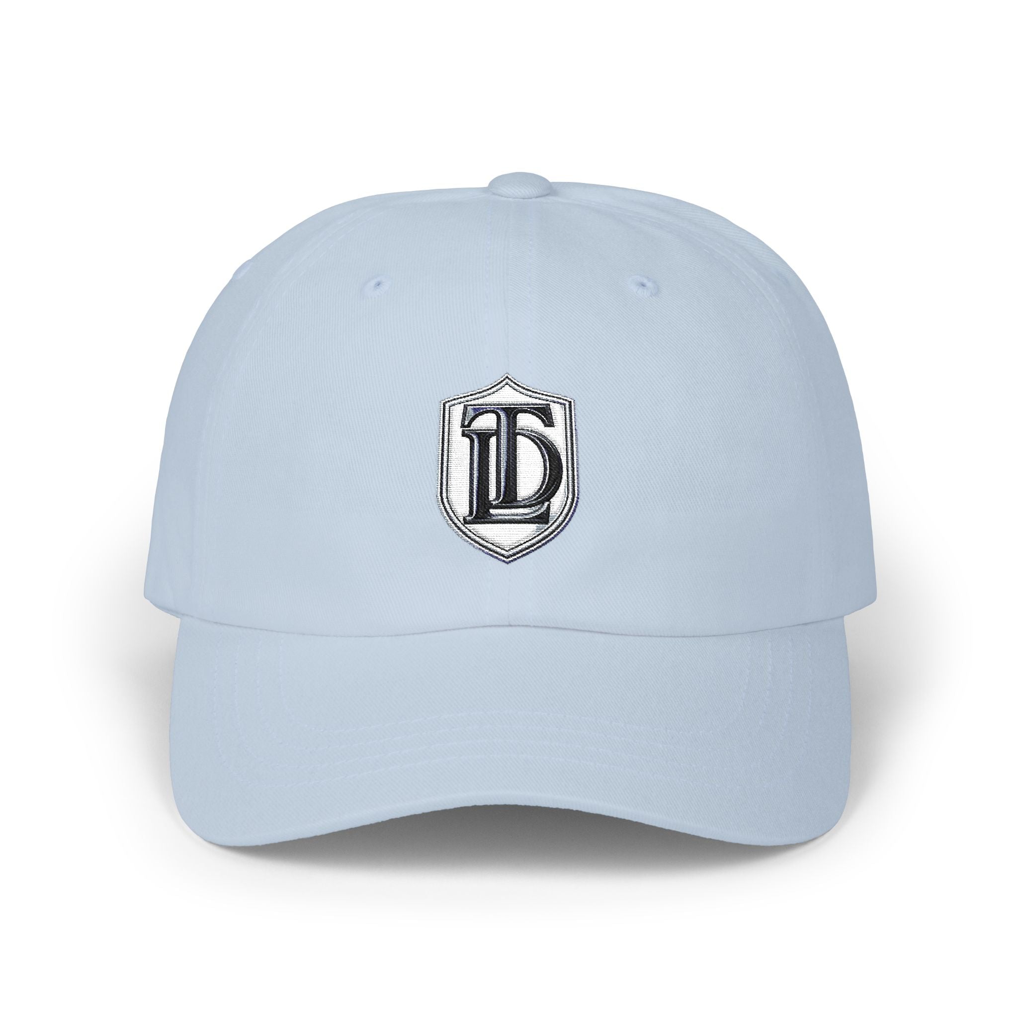 Classic Dad Cap - Embroidered TDL Monogram Baseball Hat (White Embroider)