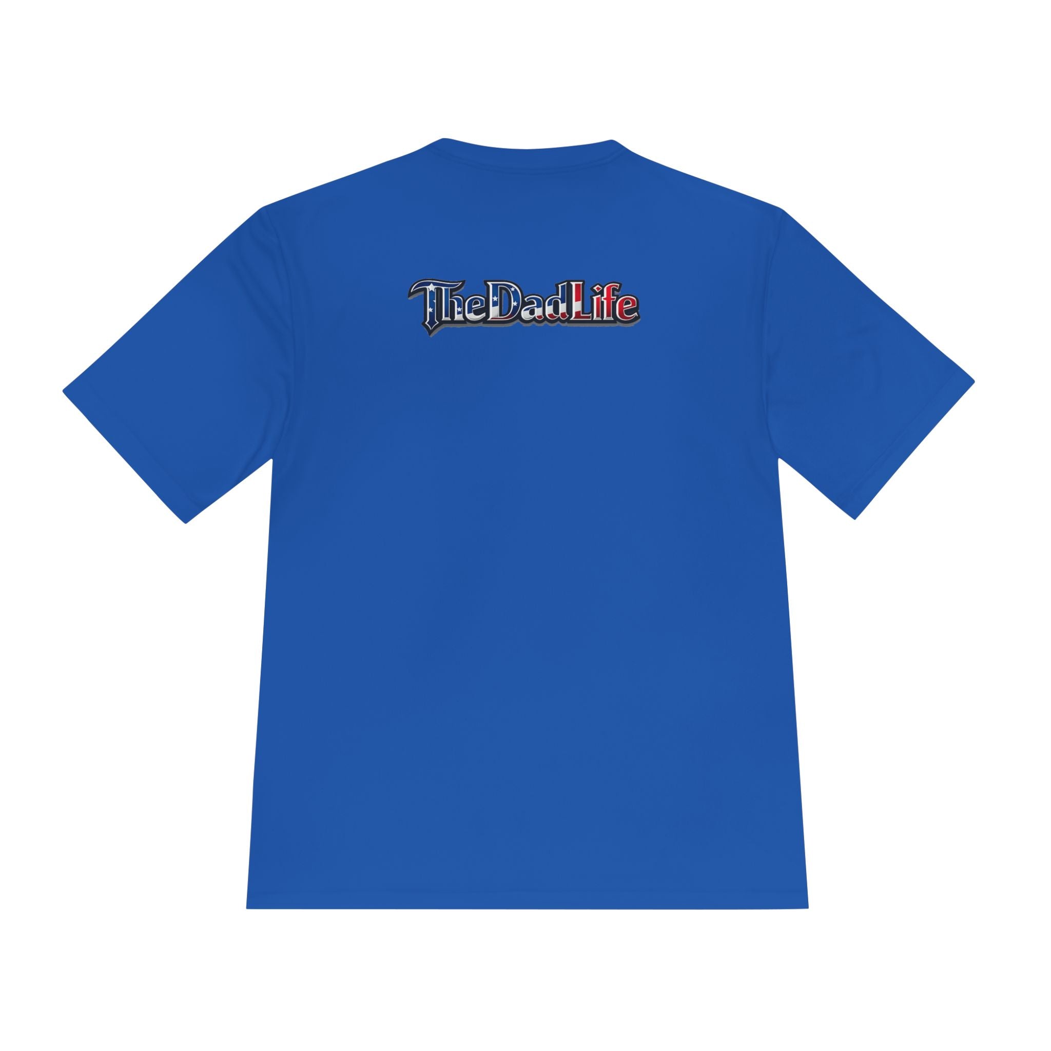 Tee — "TheDadLife" Flag Logo Moisture-Wicking Shirt