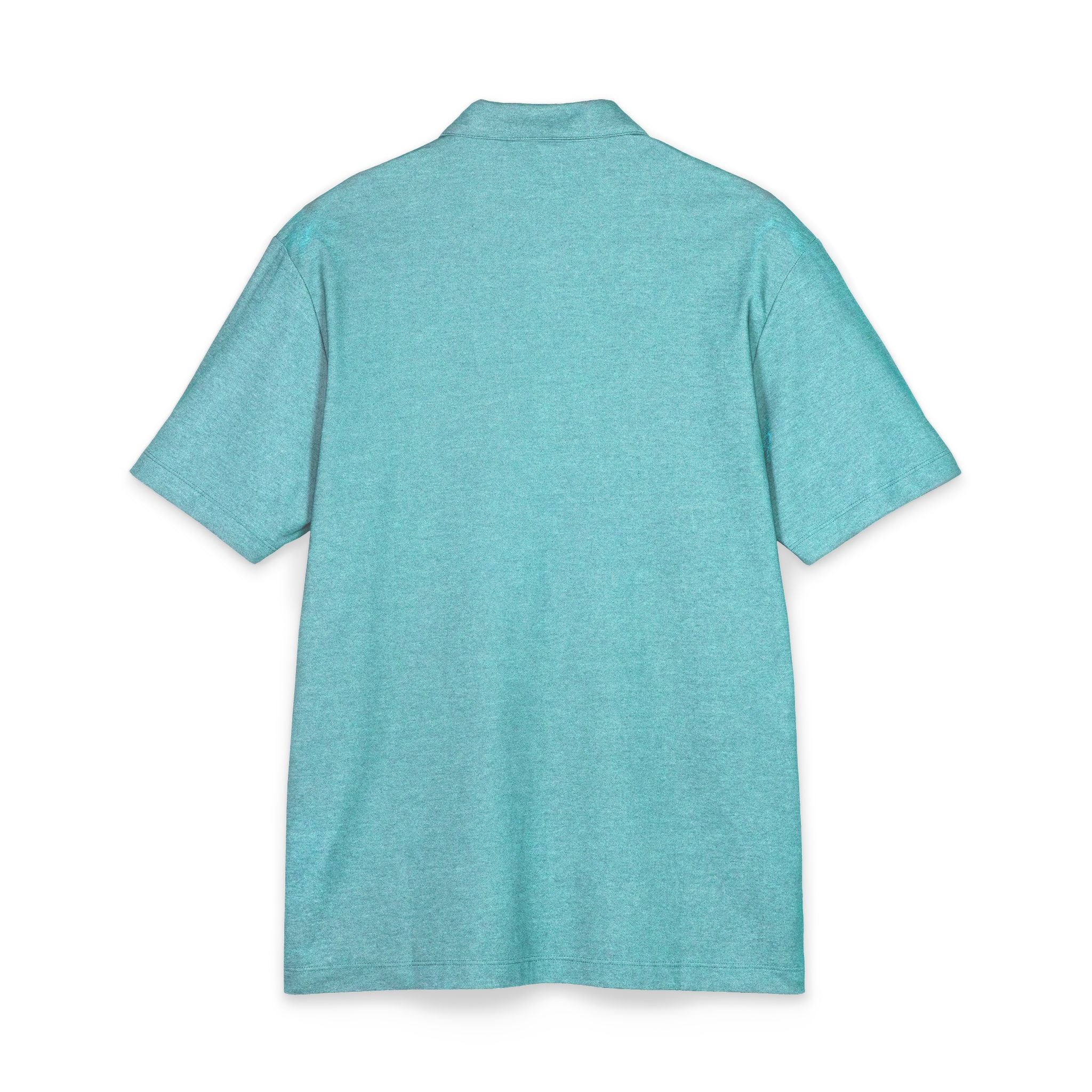 Men's Teal Polo Shirt with Shield Crest Embroidery — Classic Casual Golf & Work Polo