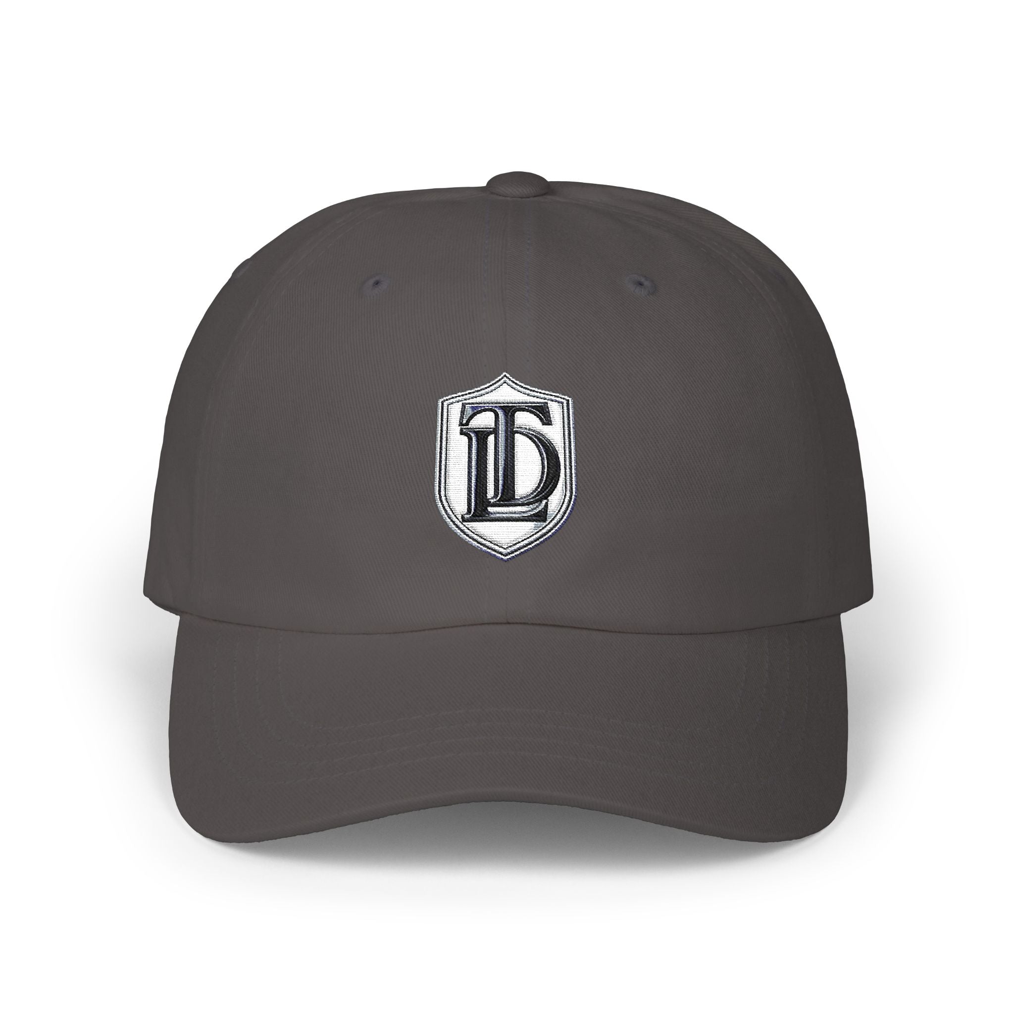 Classic Dad Cap - Embroidered TDL Monogram Baseball Hat (White Embroider)