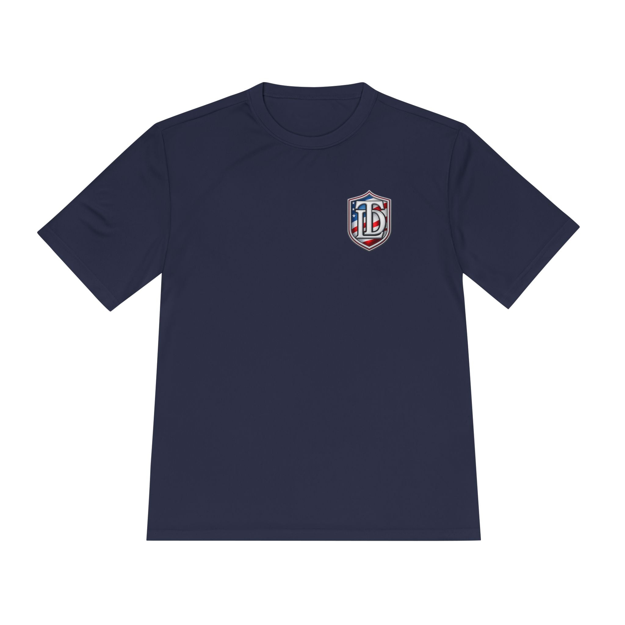 Tee — "TheDadLife" Flag Logo Moisture-Wicking Shirt