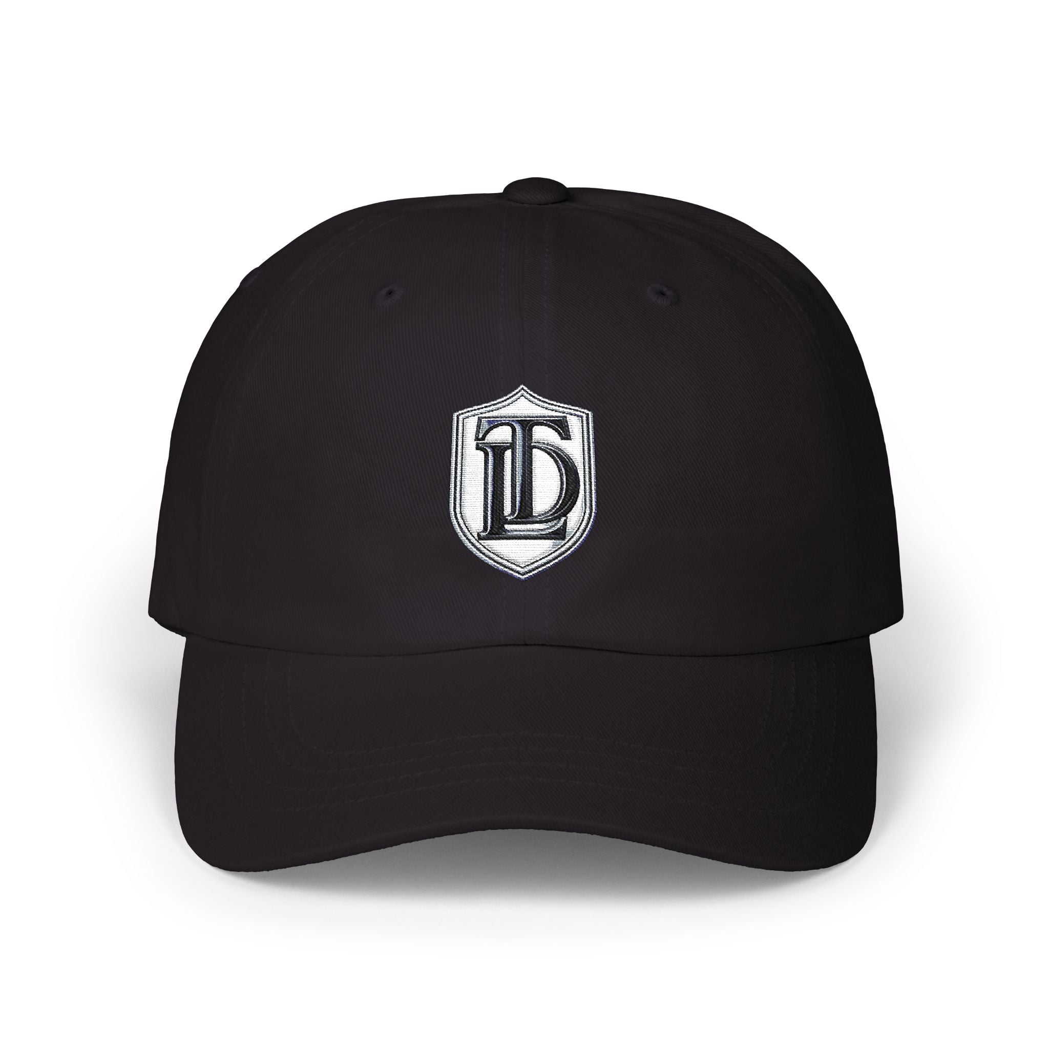 Classic Dad Cap - Embroidered TDL Monogram Baseball Hat (White Embroider)