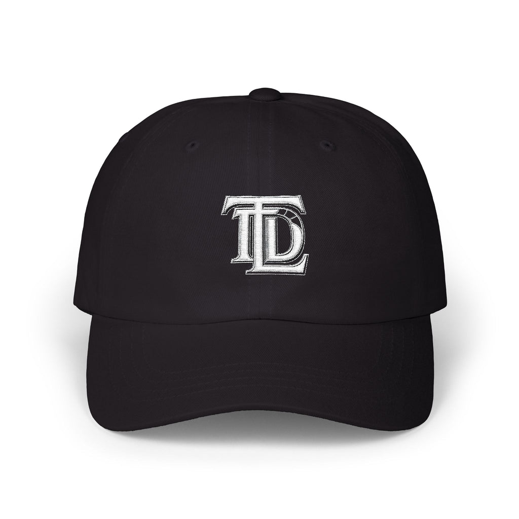 Classic Dad Cap - Embroidered TDL Monogram Baseball Hat (White Embroider)