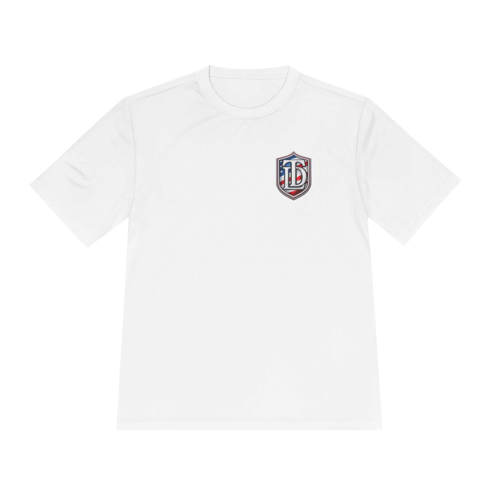 Tee — "TheDadLife" Flag Logo Moisture-Wicking Shirt