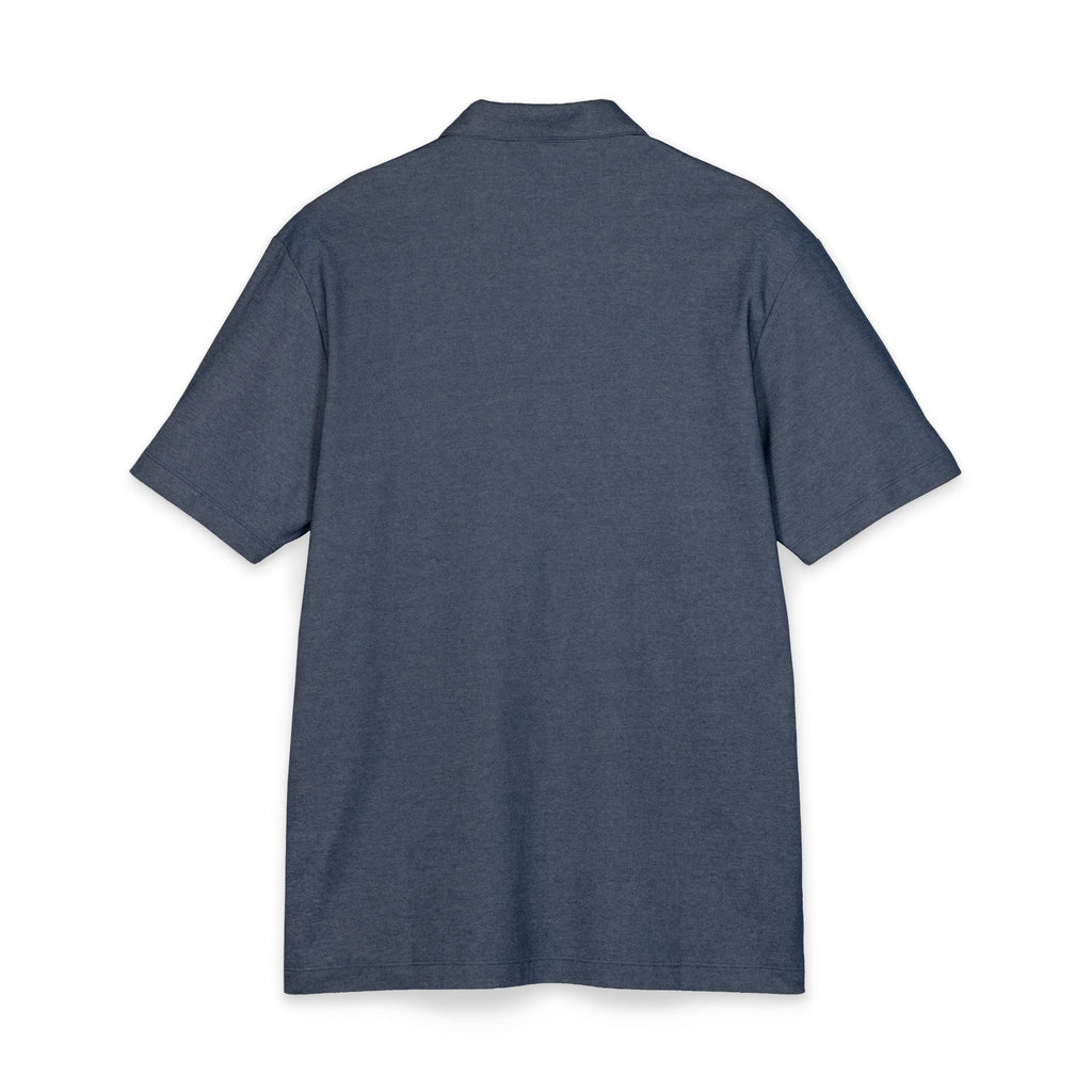 Men's Teal Polo Shirt with Shield Crest Embroidery — Classic Casual Golf & Work Polo