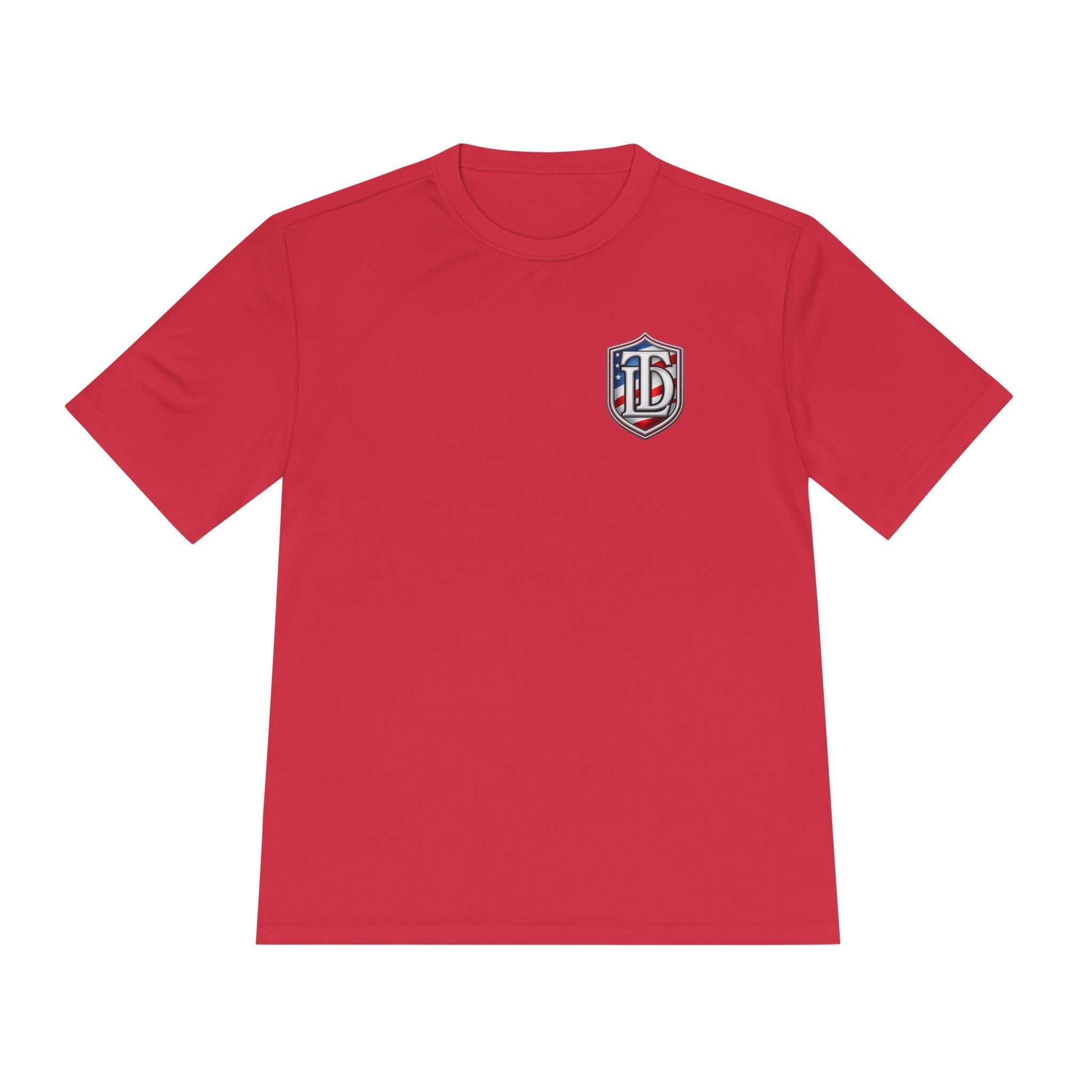 Tee — "TheDadLife" Flag Logo Moisture-Wicking Shirt