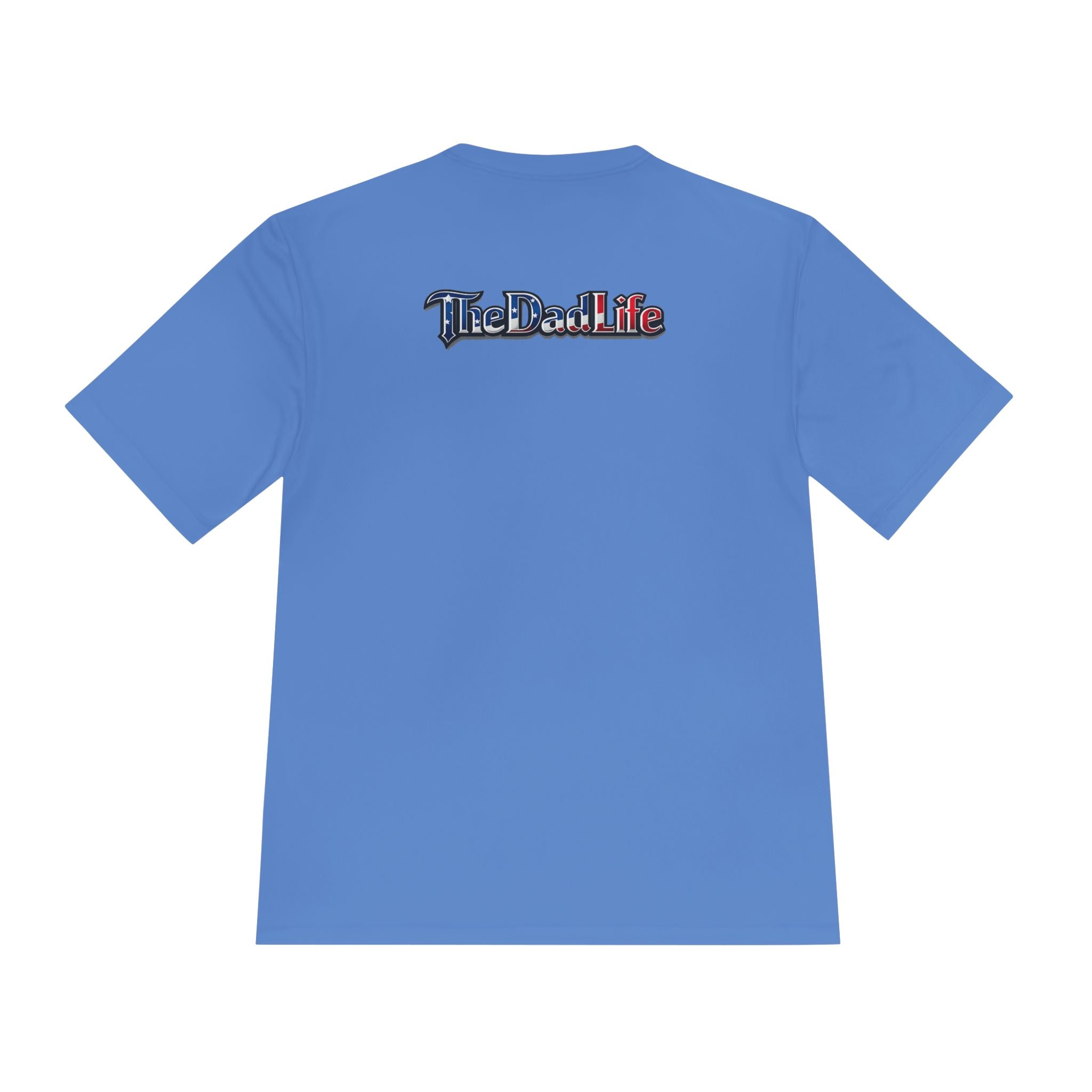 Tee — "TheDadLife" Flag Logo Moisture-Wicking Shirt