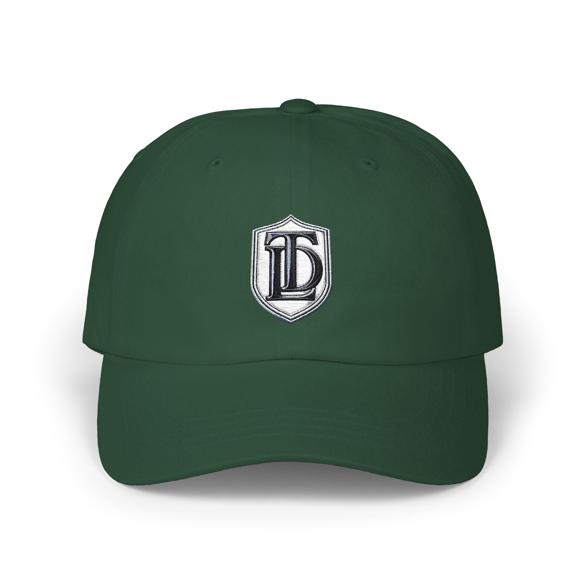 Classic Dad Cap - Embroidered TDL Monogram Baseball Hat (White Embroider)