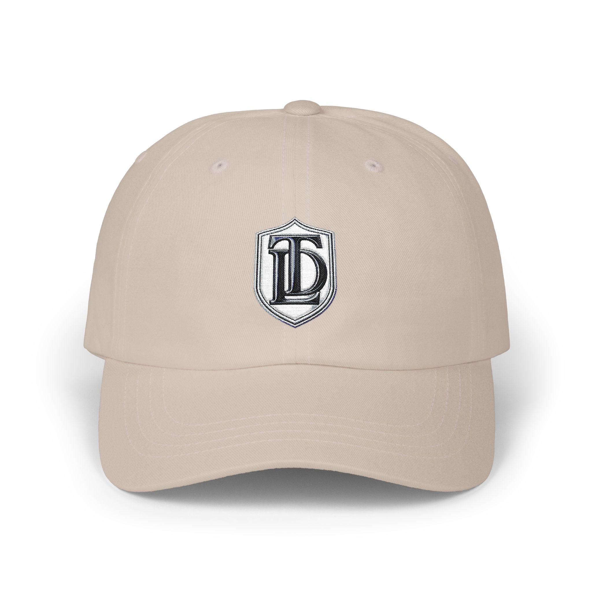 Classic Dad Cap - Embroidered TDL Monogram Baseball Hat (White Embroider)