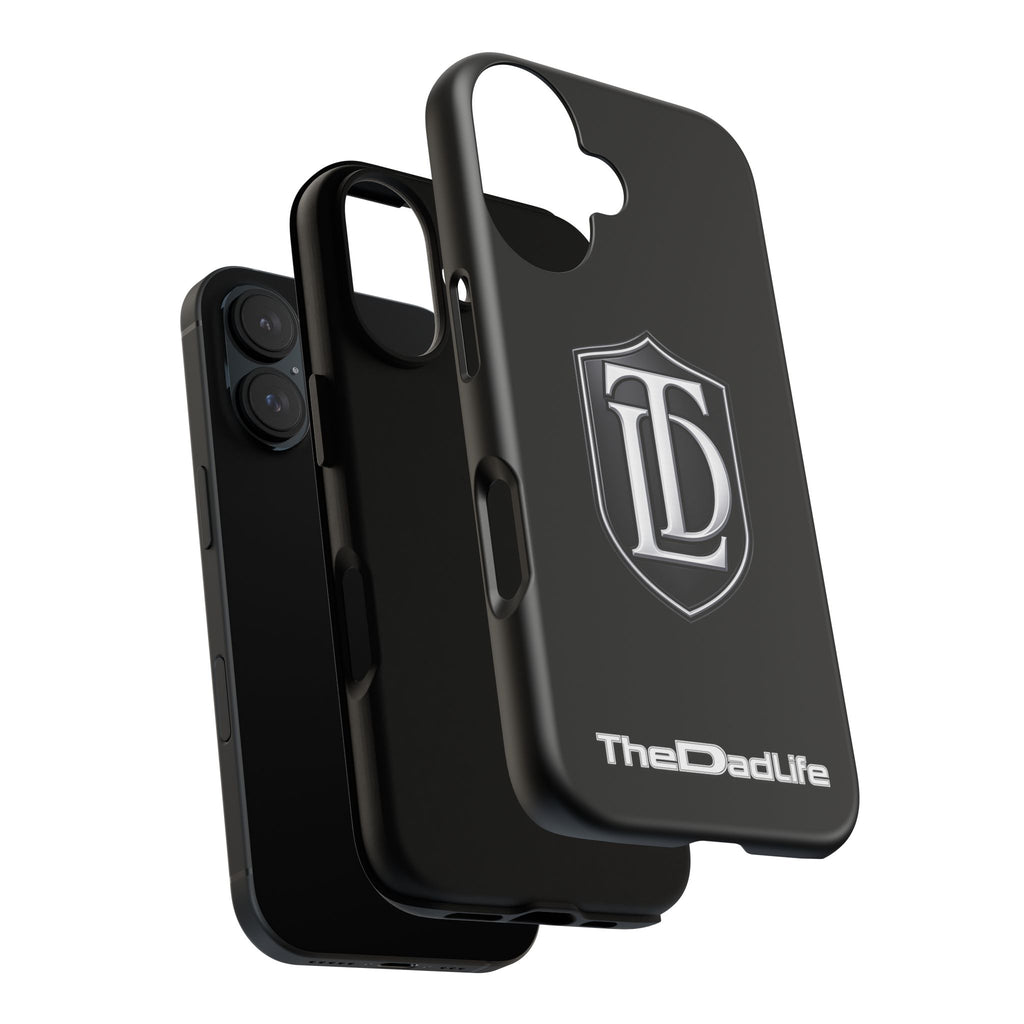 TheDadLife 'TDL' Crest Tough Phone Case – Glossy Black Protective Cover