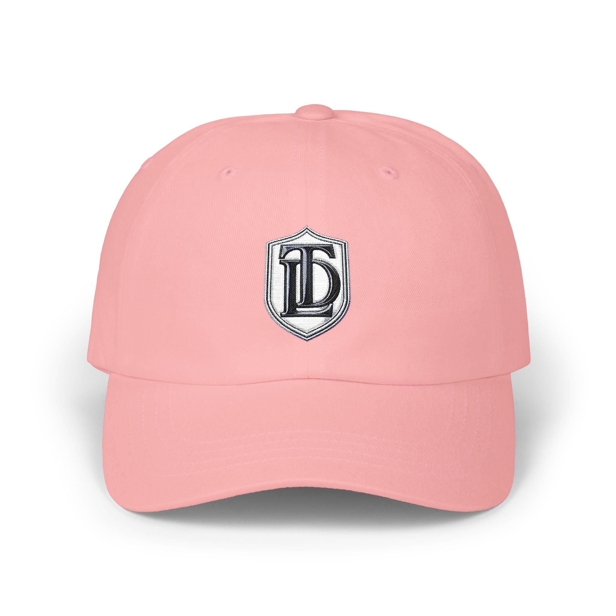 Classic Dad Cap - Embroidered TDL Monogram Baseball Hat (White Embroider)