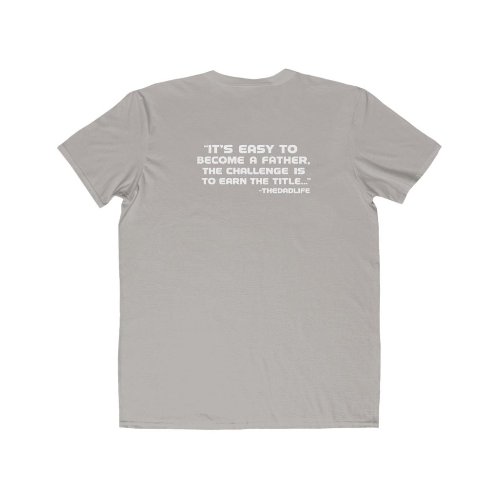 Men's Lightweight Tee — Minimalist 'TDL' Chest Logo & Father Quote