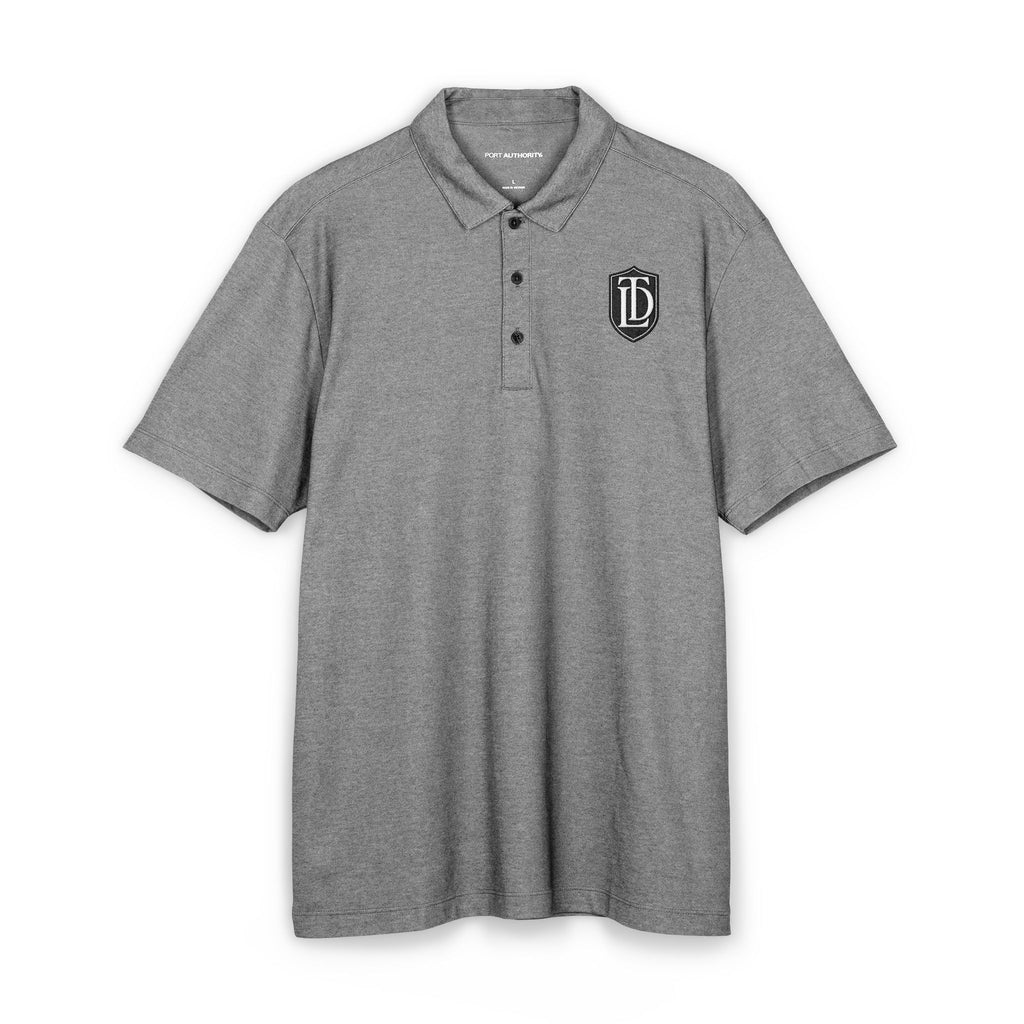 Men's Teal Polo Shirt with Shield Crest Embroidery — Classic Casual Golf & Work Polo