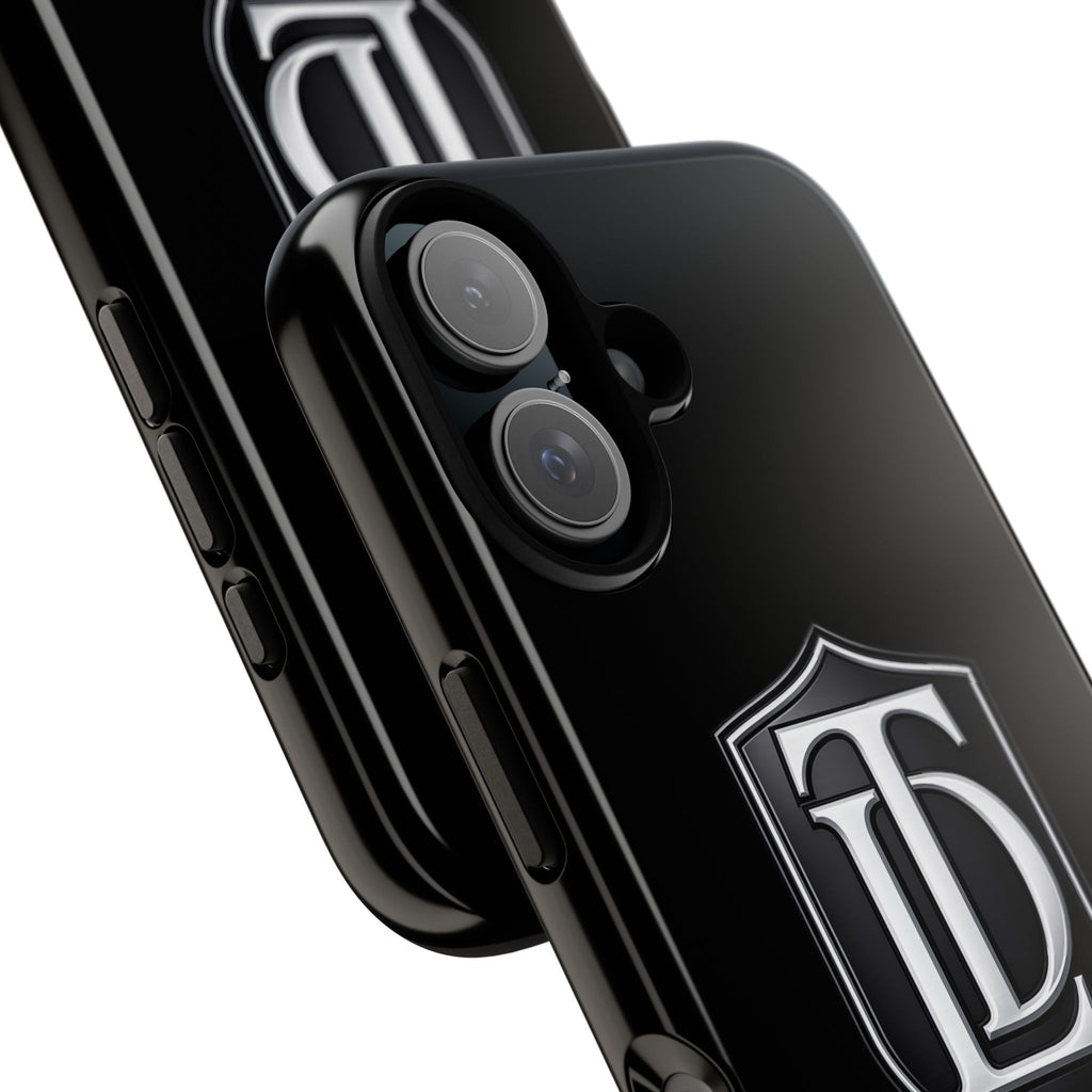 TheDadLife 'TDL' Crest Tough Phone Case – Glossy Black Protective Cover