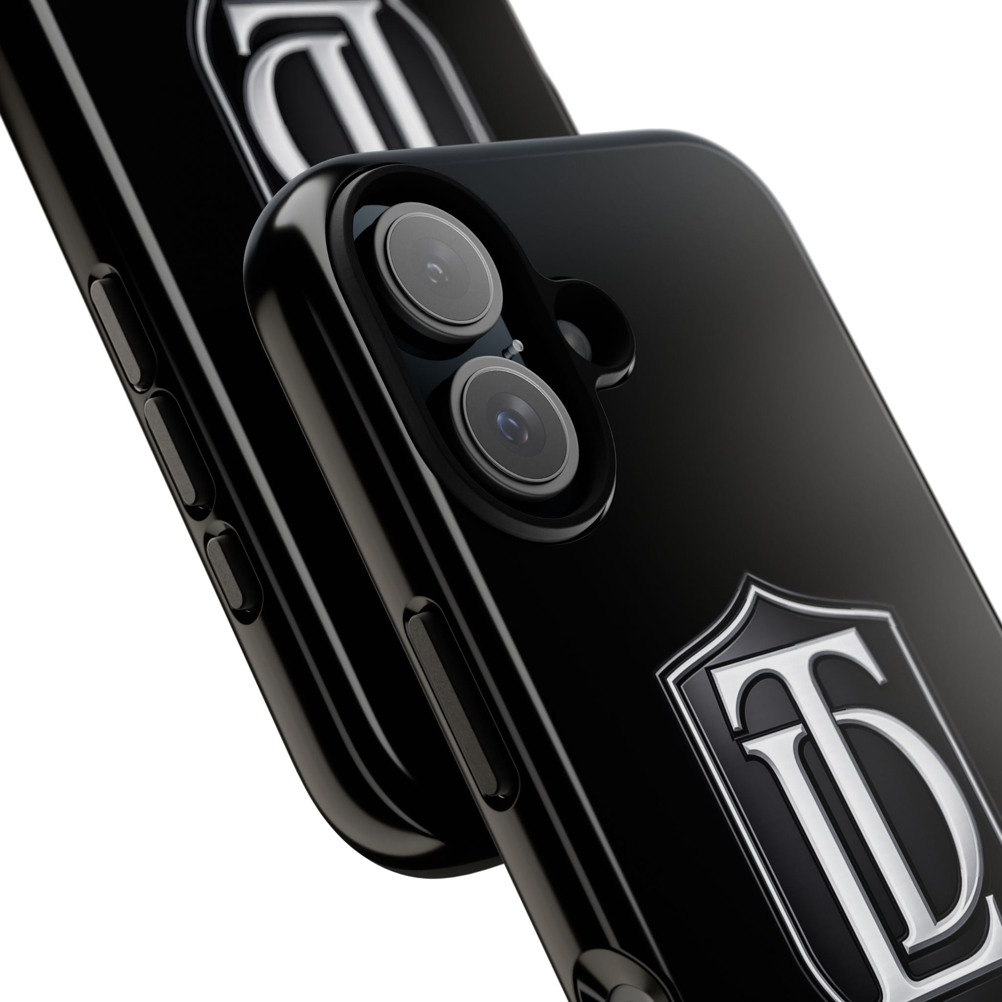 TheDadLife 'TDL' Crest Tough Phone Case – Glossy Black Protective Cover