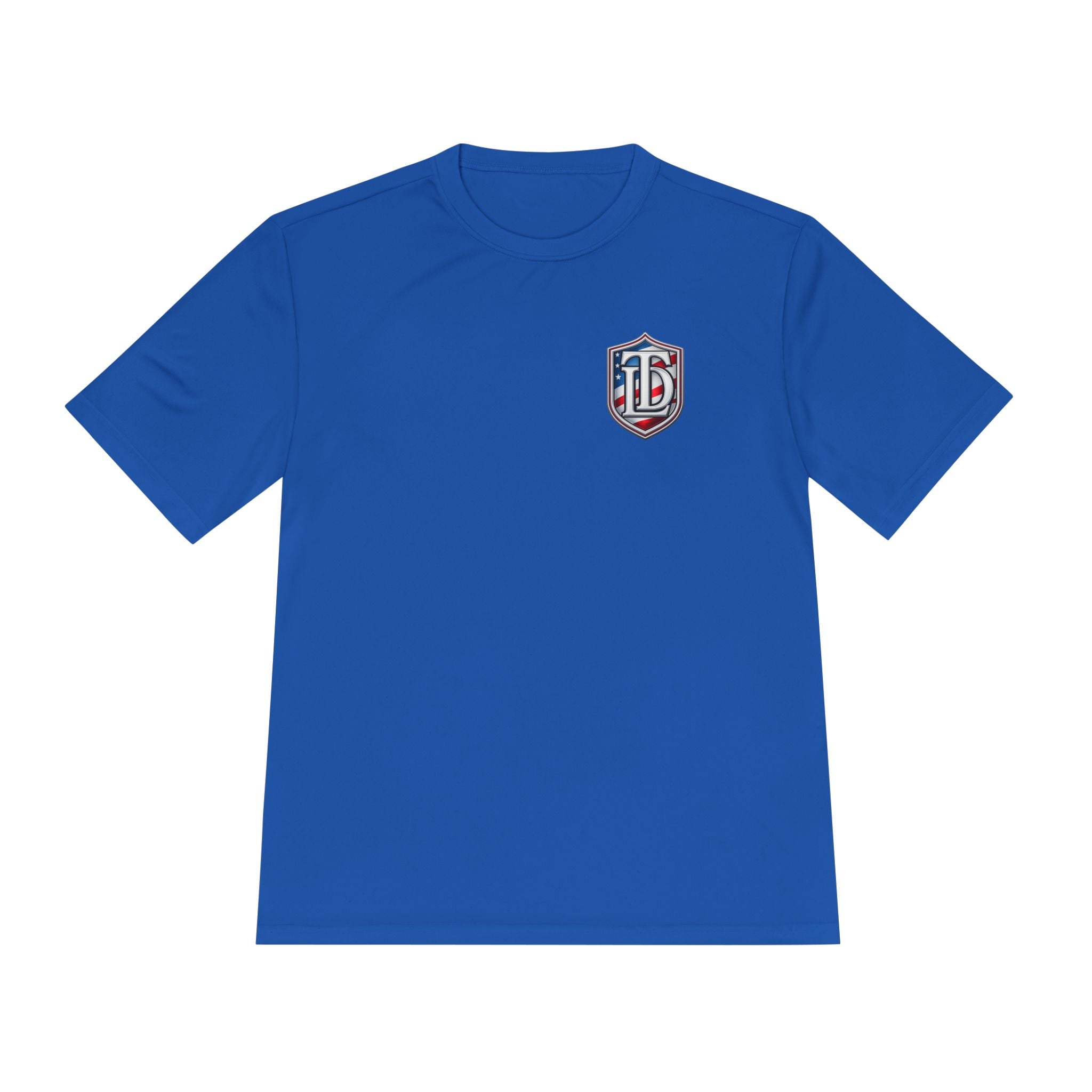 Tee — "TheDadLife" Flag Logo Moisture-Wicking Shirt